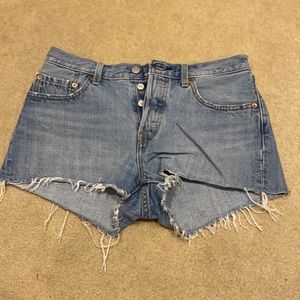Levi high waisted jean shorts